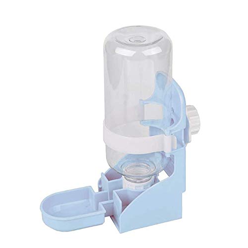 kathson Rabbit Water Feeder, 17oz Hanging Water Fountain Automatic Dispenser No Leak Water Bottle for Bunny Chinchilla Guinea Pig Hedgehog Ferret (Blue)