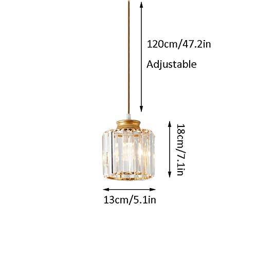 Lámpara de techo con base E27 moderna lámpara colgante creativa dorada 13cm 8