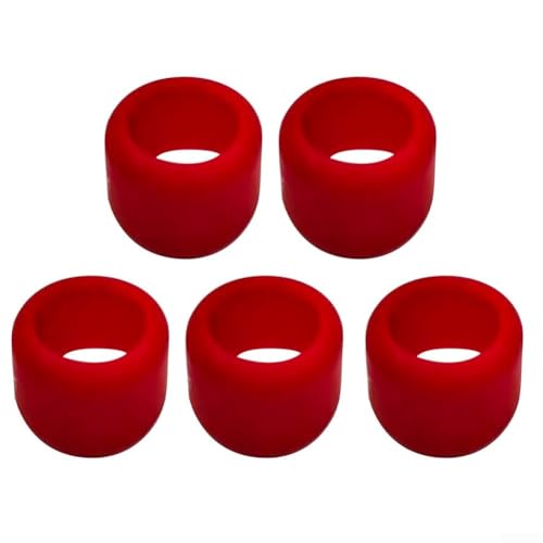 Lot de 2 bottes de protection en caoutchouc pour tête hexagonale de 6,35 mm pour visseuse à percussion - Empêche l'usure et les déchirures - Couleur rouge - Convient à la plupart des marques d'outils