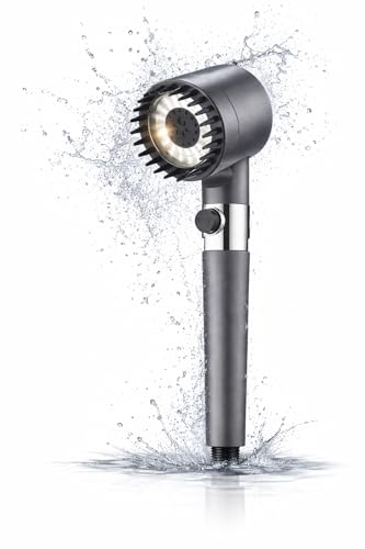 Image of High Pressure Turbocharged Shower Head, One Button Water Stop, 4 in 1 Massage Shower Head, 3 Modes Filtered, Water Saving Head Spray