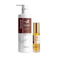 Karseell Argan Oil Shampoo for All Hair Types, Deep Repair Conditioning with Herbal Extracts, Moisturizing and Nourishing, Reduces Frizz and Flyaways, Enhances Curls, With Argan Oil Serum 50ml