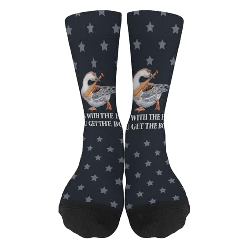 Mess With The Honk You Get The Bonk Long Socks For Men