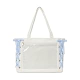 [ウィゴー] 痛バッグ 痛バ 【Sサイズ】 レースアップ トートバッグ デコ 鞄 A4 クリアバッグ クリア 推し活 ライブ イベント 春 夏 秋 冬 プレゼント ギフト レディース F 柄17