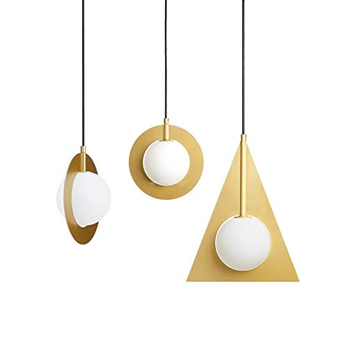 Chandelier modèles géométriques suspendus avec finition dorée de prestige - 5