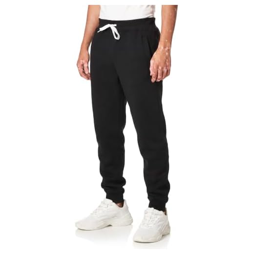 Southpole Men's Basic Active Fleece Jogger Pants-Regular and Big & Tall Sizes, BK (A), M