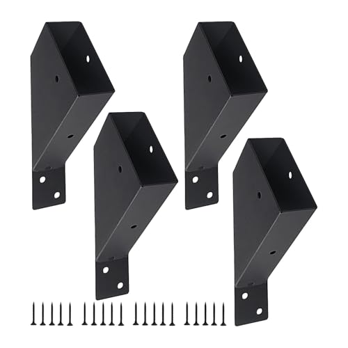 Opilroyn Soporte de esquina de 45 grados, soportes de pérgola inclinados - Soporte de esquina de pérgola Soportes de pabellón de jardín pesados - Soporte de esquina exterior de pérgola resistente