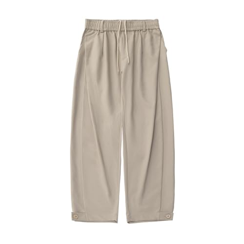 Pantalon de survêtement pour homme couleur unie avec poches et cordon de serrage