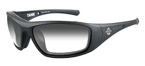 Harley-Davidson Men s Tank Sunglasses, Smoke Gray Lens Matte Black Frame HDTAN05