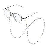 sourcing map Glasses Chain for Women, Eyeglasses Chain with Lanyard Crystal Glasses Sunglasses Holder Eye Anti-lost Eye Glass Holders Around Neck, Deep Blue Beads