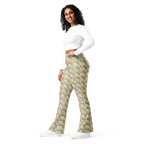 CelesteBloom Flare Leggings, Floral Flare Leggings4