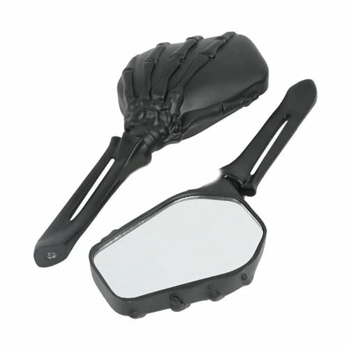 Rétroviseurs Noirs À Tête De Mort Finition Premium pour VT Shadow Ace 1100 - 3
