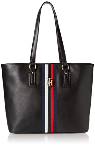 Tommy Hilfiger Bolsa feminina Jaden Plus, Preto, One Size, Bolsa de viagem Jaden