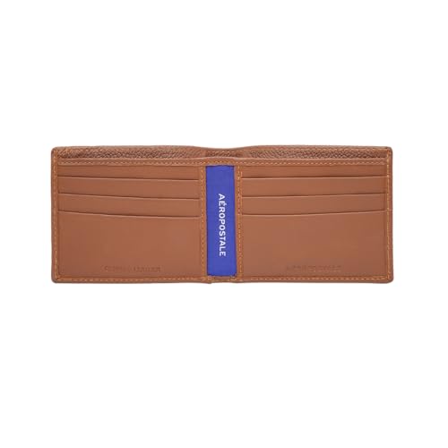 Image of Aeropostale Men's SLIMFOLD Wallet Tucson - Tan | Pebbled Leather | Formal & Minimalist Carry | Ideal for Gifting