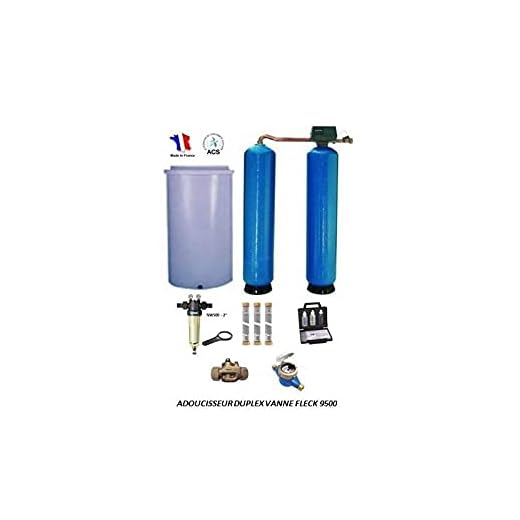 Adoucisseur d'eau duplex 2x100L fleck 9500 complet