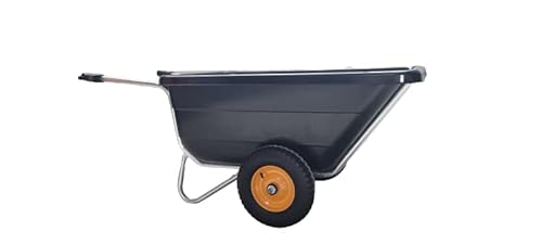 Kelberg 400L Schubkarre 2-Rad 6PR Hof-Schubkarre Premium Verzinkt Futterkarre Cover