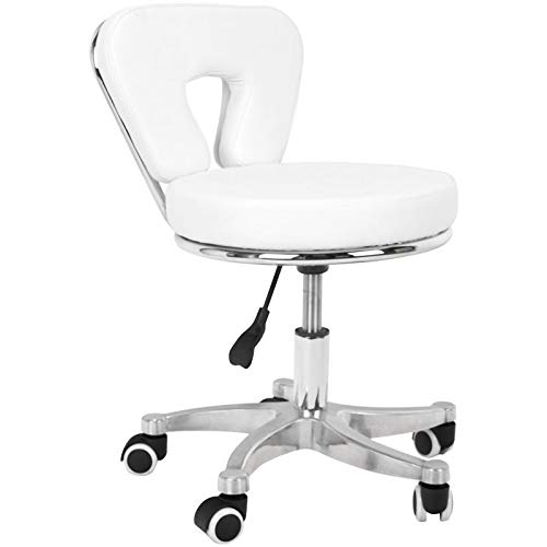 Activeshop Taburete cosmético para pedikure 9266 blanco
