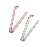 Mikinona 5個入り食品シールクリップ ビニール袋用密閉クランプ パンやポテトチップスの保存に適した防水設計 電子レンジ 食器洗い機使用可 丸型で破れにくい 心模様 ブルー