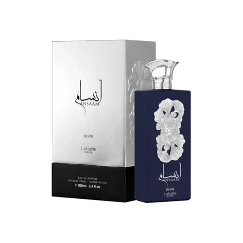 Image of Lattafa Ansaam Silver Eau De Parfum Spray for Unisex, 3.4 Ounce