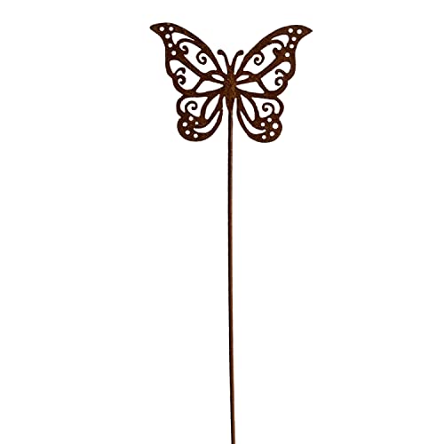 KRONLY Piquet de jardin papillon 42 cm - Résistant aux intempéries - Décoration de jardin d'extérieur Cover