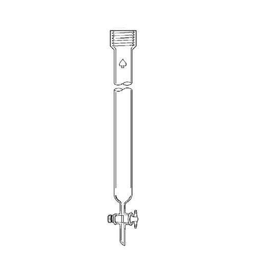 5873-09 Series Flash Chromatography Column, Epoxy Coated, Without Disc, #25 Thred, 19 mm ID