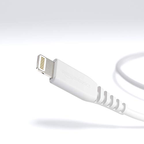 Image of Amazon Basics MFi-Certified USB-A to Lightning Cable for Apple iPhone and iPad - 3 Feet (0.9 Meters), White