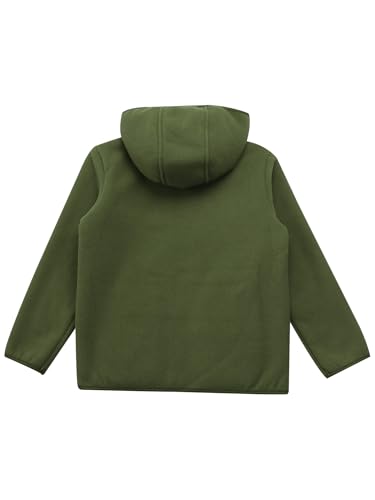Kids Girls Boys Fleece Jacket Long Sleeve Zipper Hooded Coat with Pocket Winter Warm Outerwear4