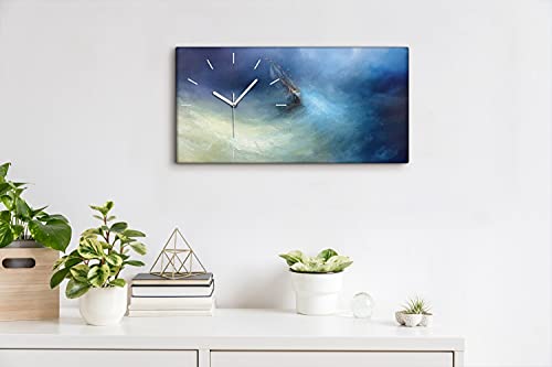 Horloge sur Toile Haute Définition Art Mural Moderne 60x30cm