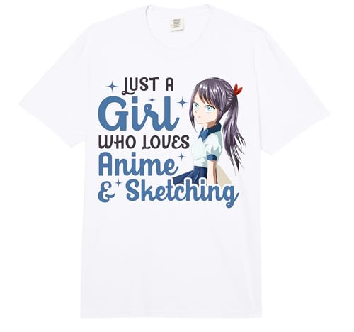 A Girl Who Loves Anime and Sketching Sketch Lovers Comfort Colors Adult Heavyweight T-Shirt