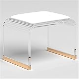 Acryl-Duschhocker mit gepolstertem Sitz, keine Montage erforderlich, ideal für Badezimmer und Make-up-Raum, sicheres, stilvolles, leichtes, rutschfestes Design für Komfort und Stabilität
