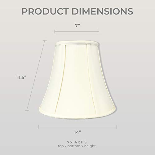 Image of Royal Designs, Inc. BSO-704-14EG True Bell Basic Lamp Shade, 7 x 14 x 11.5, Eggshell