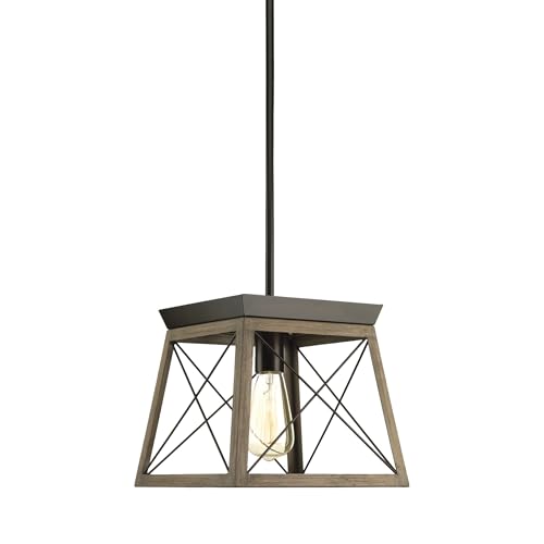 Image of Briarwood Collection 1-Light Coastal Mini-Pendant Light Antique Bronze