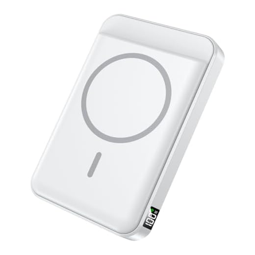 PowerBank golioklsy Caricatore portatile, 10000 mAh Power Bank con tipo C 20 W PD ricarica rapida, caricabatterie portatile wireless leggero e sottile, display a LED per batteria Magsafe per iPhone 16/15/14/13