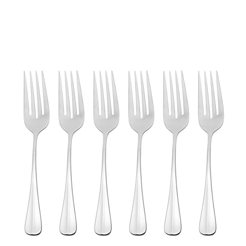 Oneida Savor Salad Forks, Set of 6,stainless steel silver
