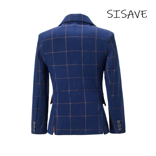Boys Outer Jackets for Wedding Plaid Suits Blazer for Kids Boy Slim Christmas Clothes School Brithday Coats3
