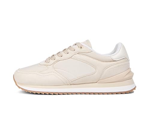 Image of LUCKY STEP Women's Platform Fashion Sneakers Suede Colorful Colorblock Stylish Retro Casual Neutral Tennis Running Footwear Walking Shoes