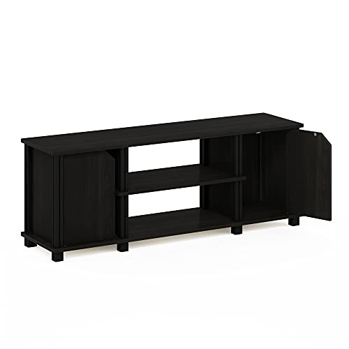 Furinno Brahms Tv Stand Entertainment Center With Shelves And Storage For Tv Size Up To 45 Inch, Espresso/Black #TOP6