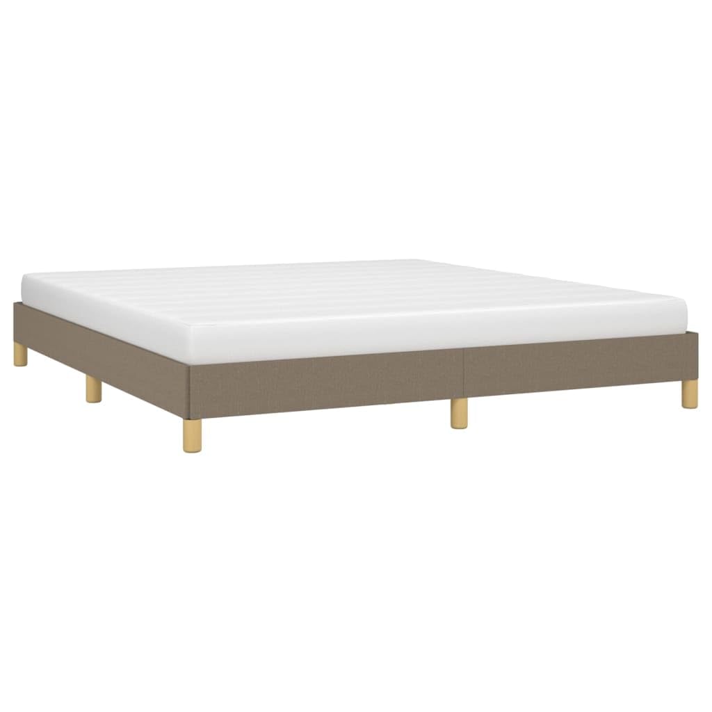 vidaXL Estructura de Cama Matrimonial Somier Tapizado Dormitorio Base Habitación Muebles Mobiliario Cuarto Descanso de Tela Gris Taupe 180x200 cm