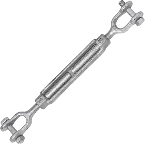 Mazzella 93900241 Tensor Tipo Quijada & Quijada galvanizado en caliente, 5/8 pulg x 6 pulg, límite de carga 3,500 lbs miniatura 1