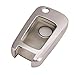 Silver Soft TPU Key Fob Cover Case Remote Jacket Shell Glove for Chevy Chevrolet Equinox Encore Camaro Cruze Malibu Impala Buick Regal Lacrosse GMC Terrain