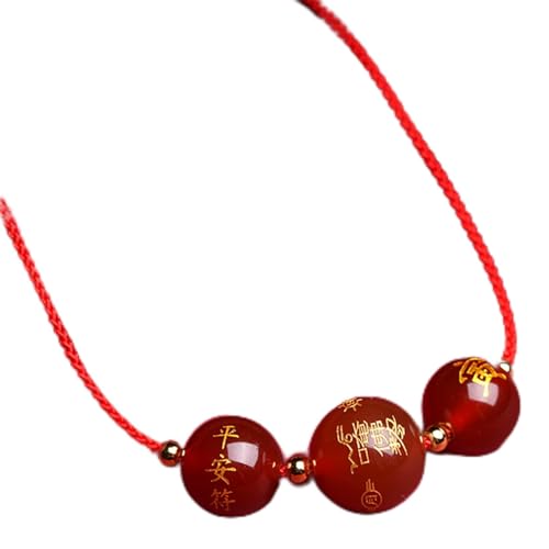 Collier bouddhiste amulette de bonne chance en agate et perles de prière