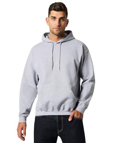Gildan Men's G18500 Fleece Hooded Sweatshirt, X-Large, Sport Grey