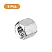 uxcell M8 x 1.25-Pitch 12mm Length Coupling Nuts, 8pcs 304 Stainless Steel Metric Hex Rod Coupling Nuts
