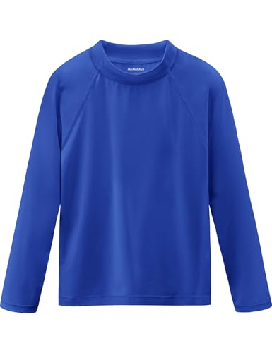 Image of Boys Rash Guard Swim Shirts Long Sleeve UPF 50+ Swimwear Toddler Kids Sun Protection SPF Water Surfing Swimming Shirts 0-16Y