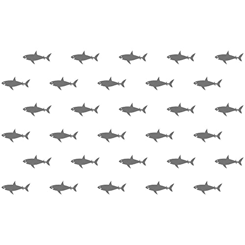 Shark Wall Decals - 32 adhesivos decorativos de PVC removibles