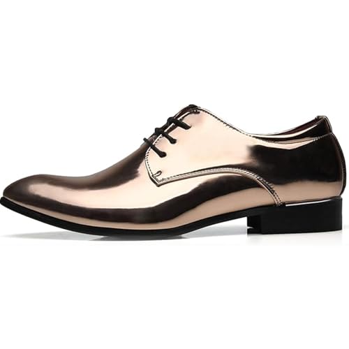 Men Classic Oxford Shoes Formal Pointed Toe Shiny Patent Leather Dress Casual Fashion Ball Party Shoes3