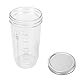 Sauerteig-Starter-Set, 680 Ml, Glas mit Spatel, Sauerteig-Starter-Set, 610 Ml, Temperaturmarkierung für Sauerteig, Starterglas mit Spachtel, Stoffabdeckung, Markierung für die