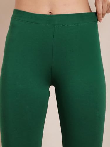 Image of TWIN BIRDS Super Stretchable Cotton Elasthane Fabric Ankle Length Leggings for Women