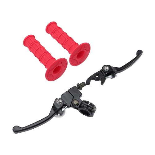GOOFIT 22mm Juego Agarre con Manijas Izquierda Derecha Reemplazo para 110cc 125cc Pitbike Dirtbike Moped ATV ATV Scooter Go Kart Rojo