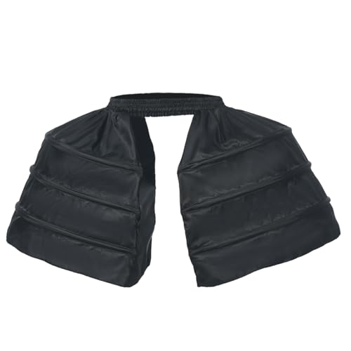 Double jupon victorien 3 cerceaux BLESSUME avec bustle taille élastique noir