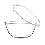 CGNWEEPS 4.7QT Large Glass Mixing Bowl with White...